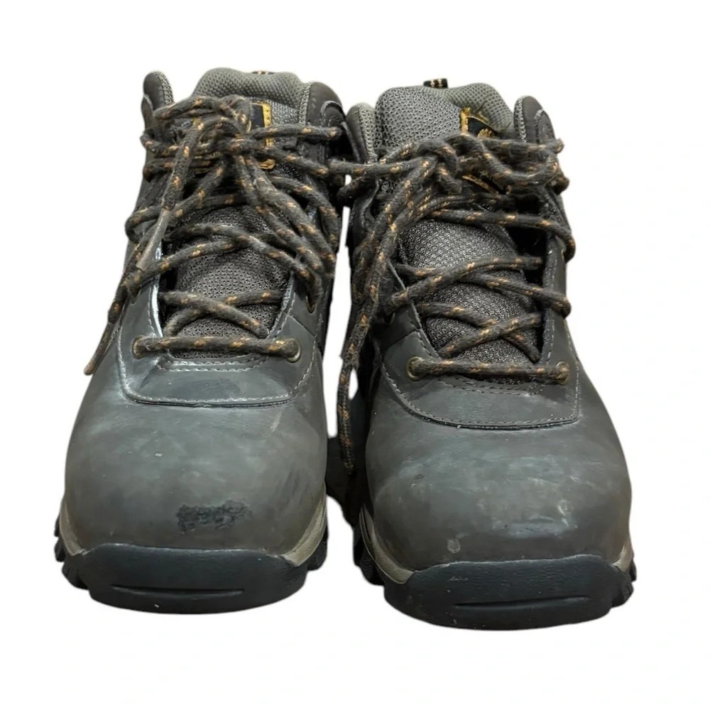 Timberland Dark Brown Waterproof Boys Tie High Top Hiking Boots Size 3